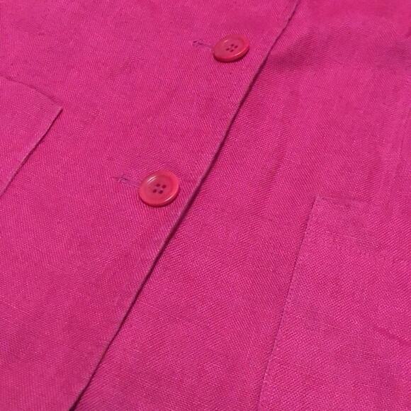 Talbots Petites Irish Linen Pink Vest Size 8 Petite - Picture 4 of 9